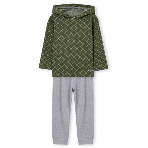 Conjunto Infantil Moti Estampado Manga Longa Verde