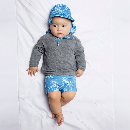 Chapéu Bebê Menino Sol UV Azul