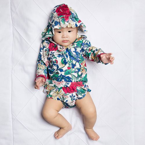 Chapéu Bebê Menina Jardim UV Multicolorido