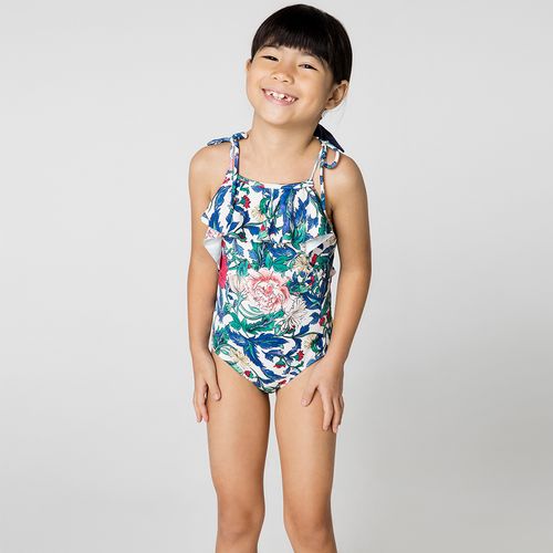Maiô Infantil Menina Jardim Multicolorido