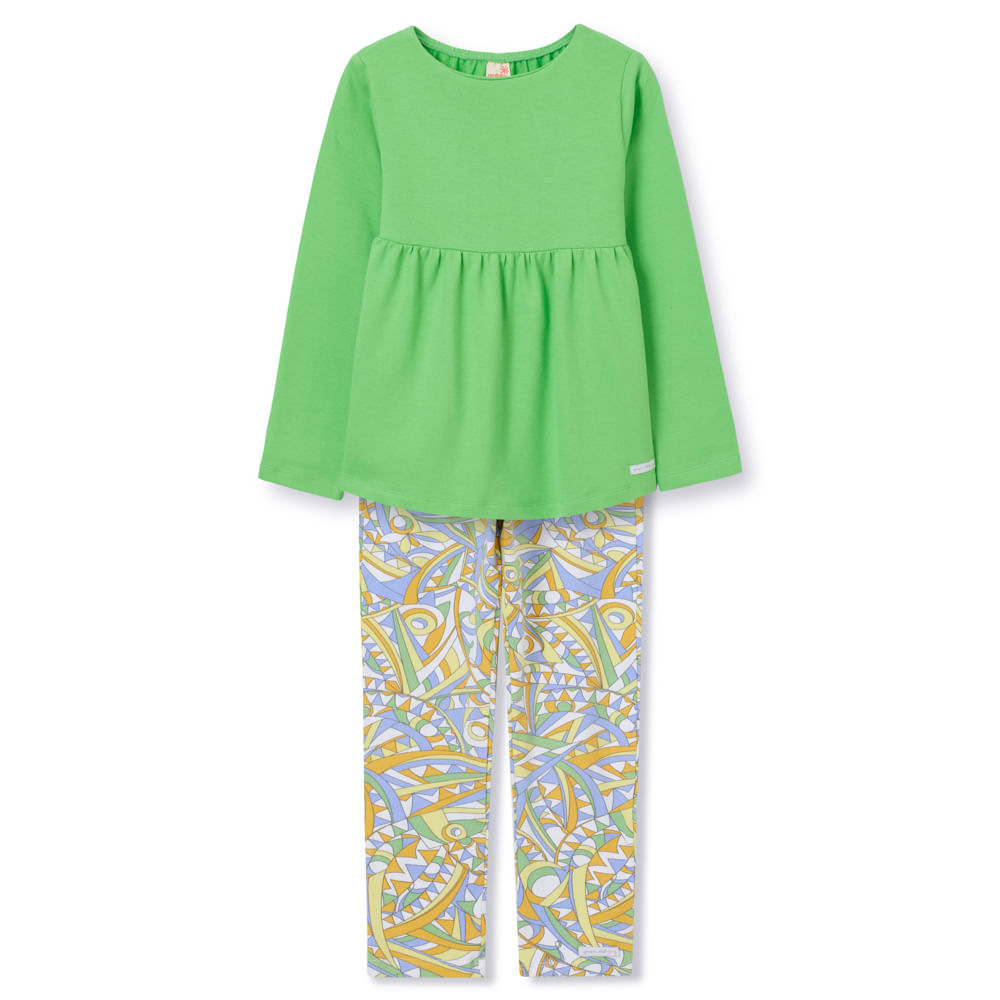 Conjunto Infantil Moletinho Manga Longa Azul