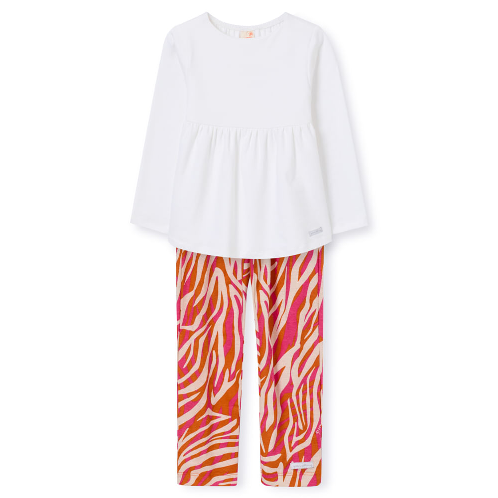 Conjunto Infantil Moletinho Manga Longa Vermelho