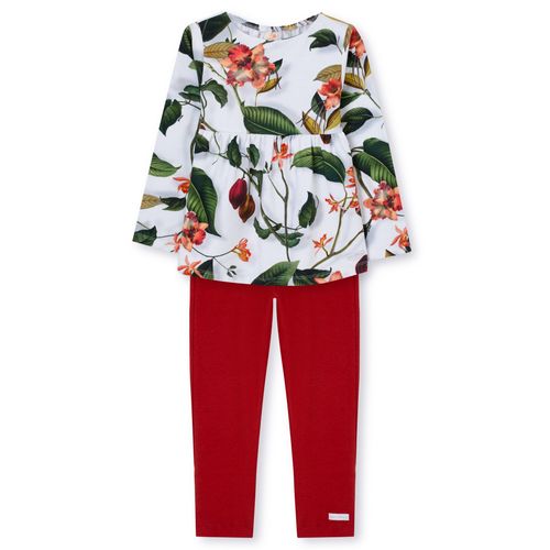 Conjunto Infantil Moletinho Manga Longa Off-white