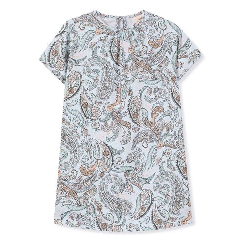 Vestido Toddler Estampado Azul Claro
