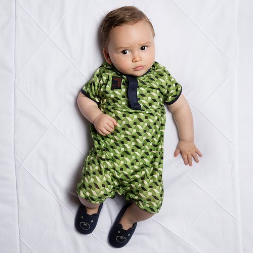 Macacão Bebê Menino Histórias Verde