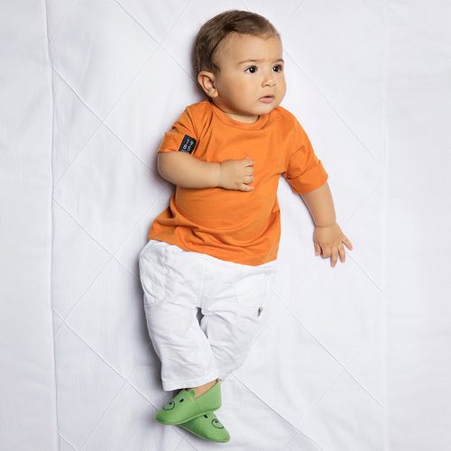 Calça Bebê Menino Sarja Branca