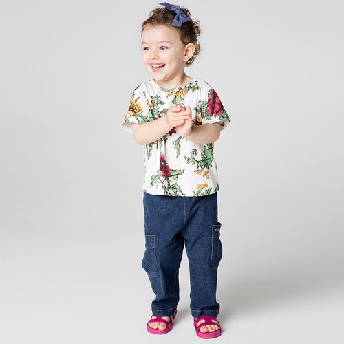 Calça Toddler Menina Jeans Azul