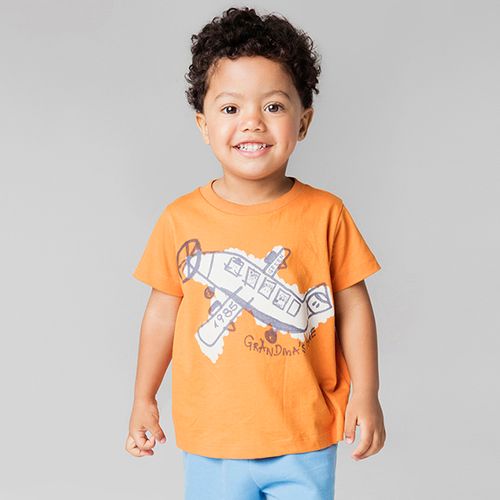 Camiseta Toddler Menino Family Trip Laranja