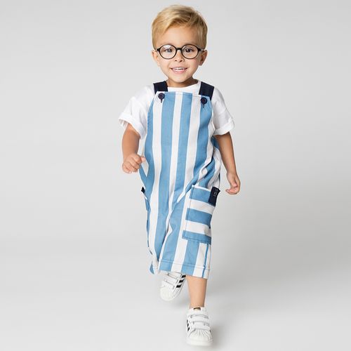 Jardineira Toddler Menino Legado Azul