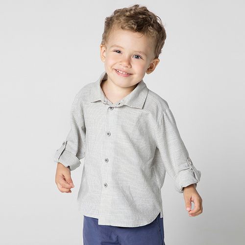 Camisa Toddler Menino Listrada ML Azul