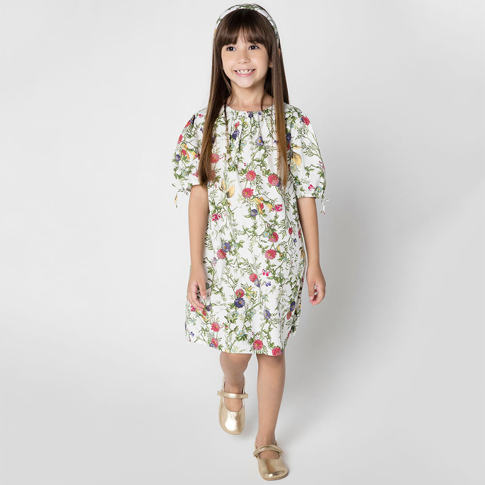 Vestido Infantil Menina Encanto Verde