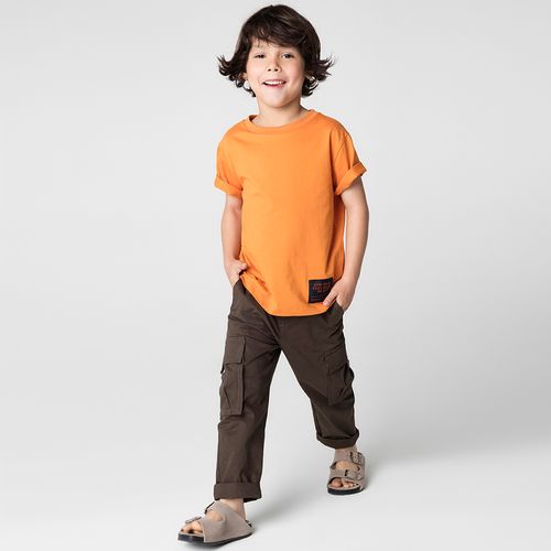 Calça Infantil Menino Cargo Sarja Verde