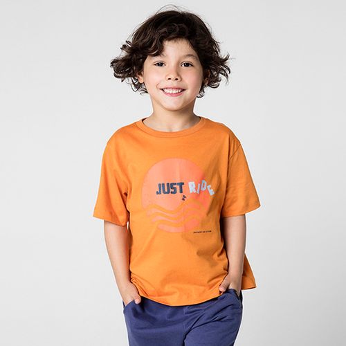 Camiseta Infantil Menino Ride Laranja