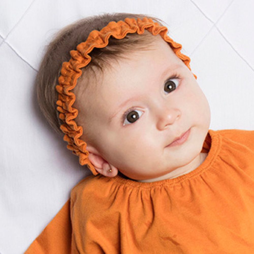 Faixa Bebê Menina Fru-Fru Laranja