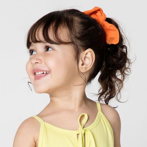 Elástico Infantil Menina Arco-íris Laranja