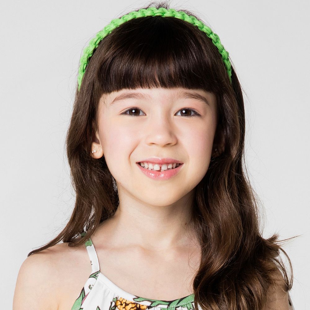 Tiara Infantil Menina Macramê Verde