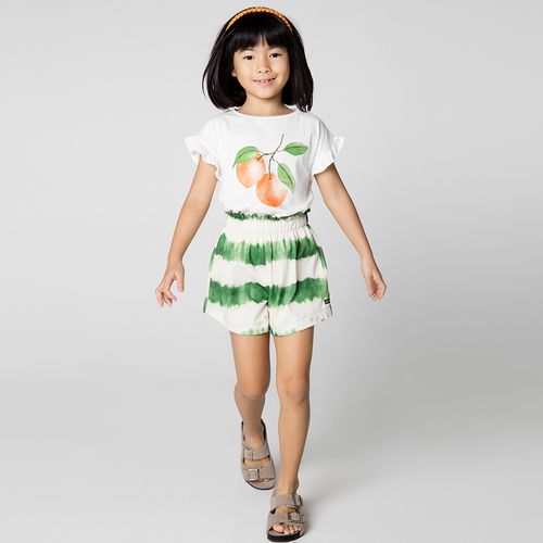 Short Infantil Menina Vibração Verde