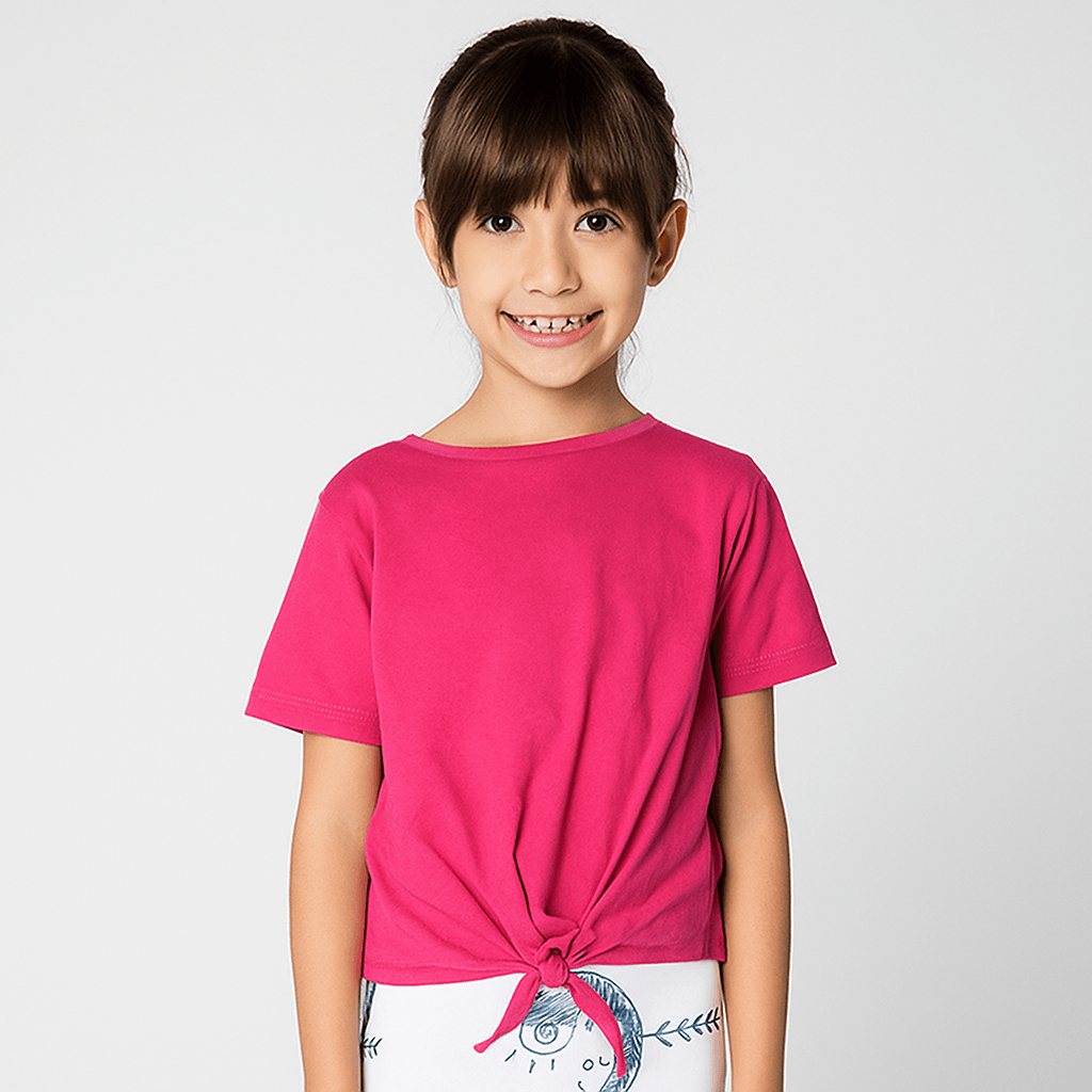 Camiseta Infantil Menina Memórias Rosa