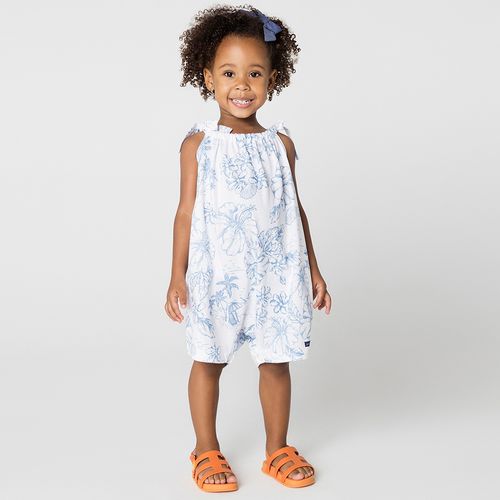 Macacão Toddler Menina Praia Azul