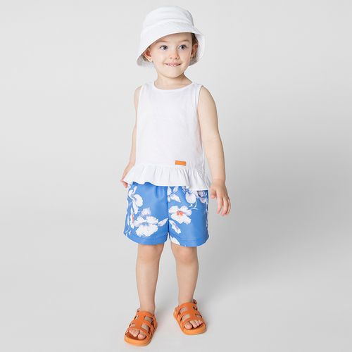 Conjunto Toddler Menina Férias Azul