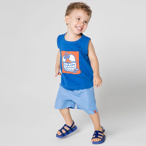 Conjunto Toddler Menino Caranguejo Azul