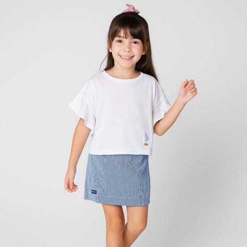 Short Saia Infantil Menina Velejar Azul