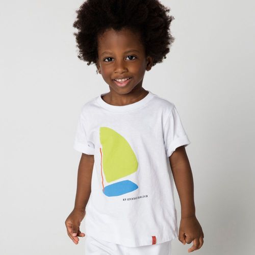 Camiseta Toddler Menino Mar Branca