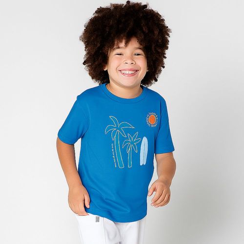Camiseta Infantil Menino Coqueiro Azul