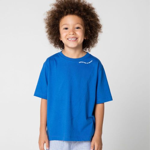 Camiseta Infantil Menino Vacation Mode On Azul