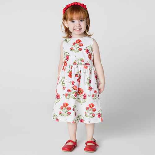 Vestido Toddler Menina Amor Vermelho