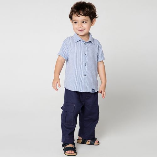 Calça Toddler Menino Cargo Azul