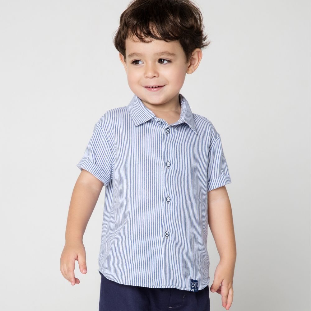 Camisa Toddler Menino Velejar Azul