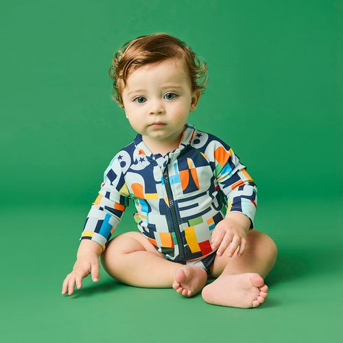 Maiô Bebê Menino Green ML Azul