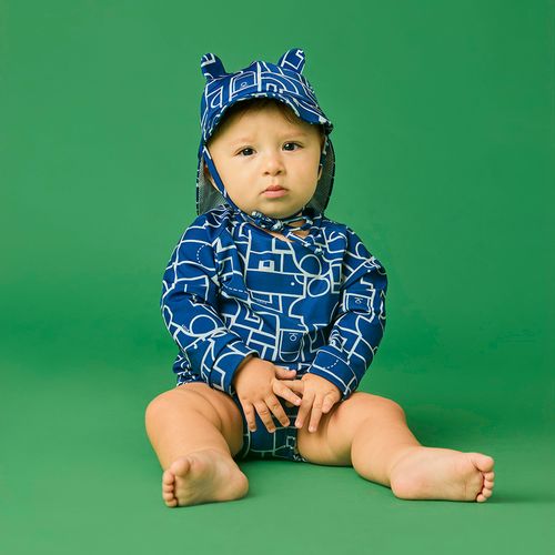 Sunga Bebê Menino Green Azul Claro