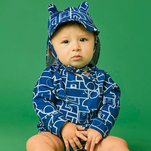 Camiseta Bebê Menino Green UV ML Azul Marinho