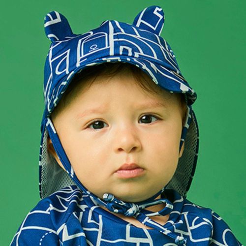 Chapéu Bebê Menino UV Azul Claro