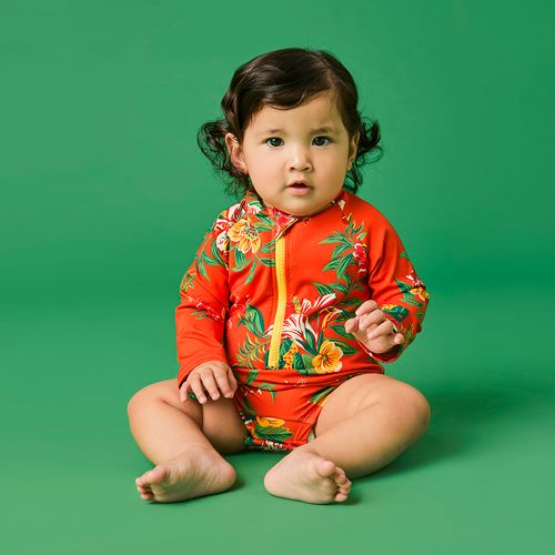 Maiô Bebê Menina Vitória ML Vermelho