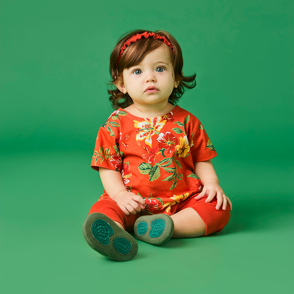 Conjunto Bebê Menina Vitória Vermelho