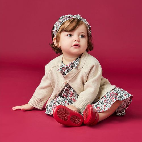 Cardigan Bebê Menina Tricot Off-White