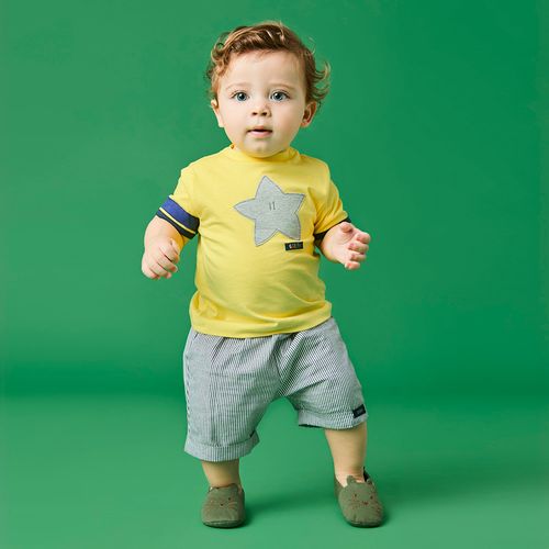 Conjunto Bebê Menino Raia Amarelo