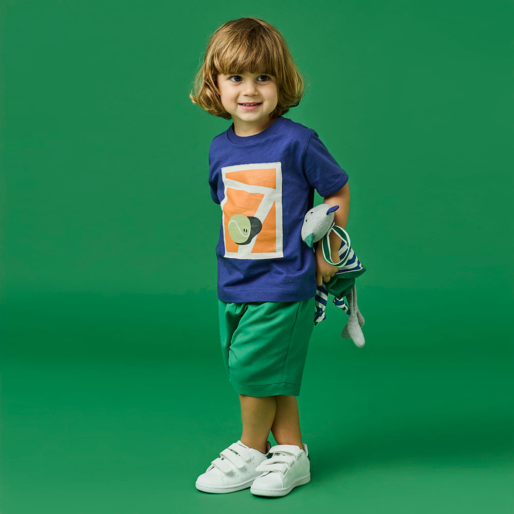 Conjunto Toddler Menino Tênis Azul Royal