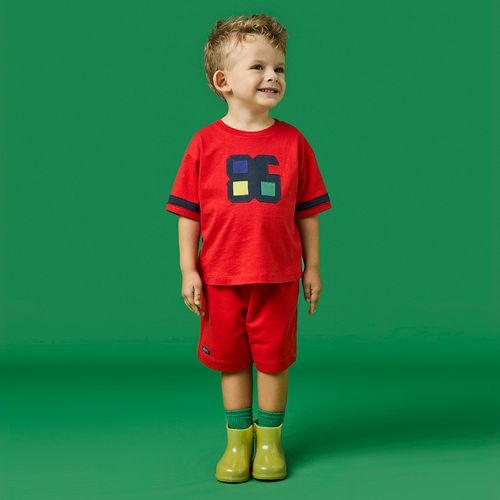 Bermuda Toddler Menino Color Vermelha