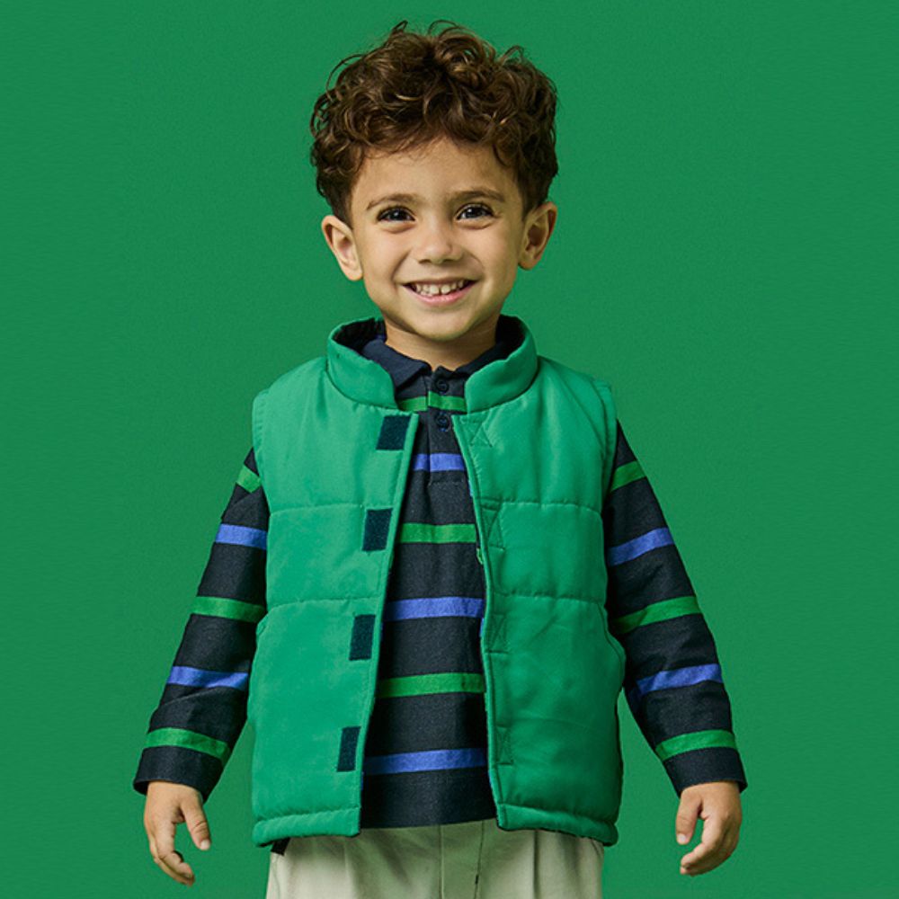 Colete Toddler Menino Corrida Verde