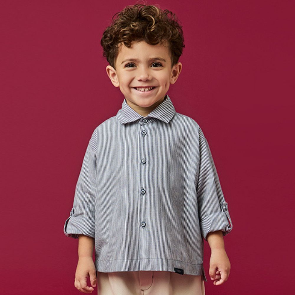 Camisa Toddler Menino Listrada Raia ML Azul