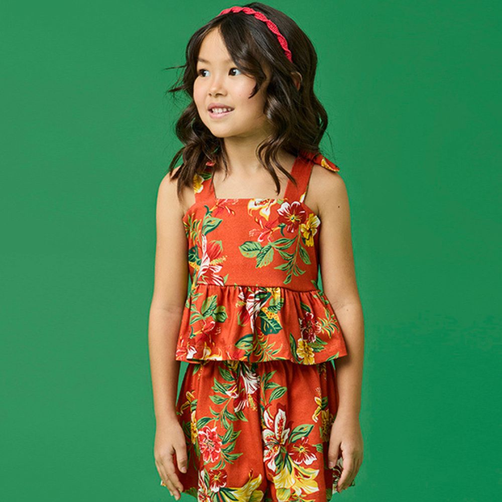 Blusa Infantil Menina Vitória Vermelha