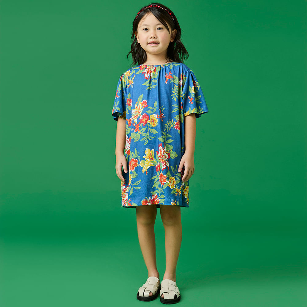 Vestido Infantil Menina Vitória Azul