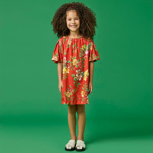 Vestido Infantil Menina Vitória Vermelho