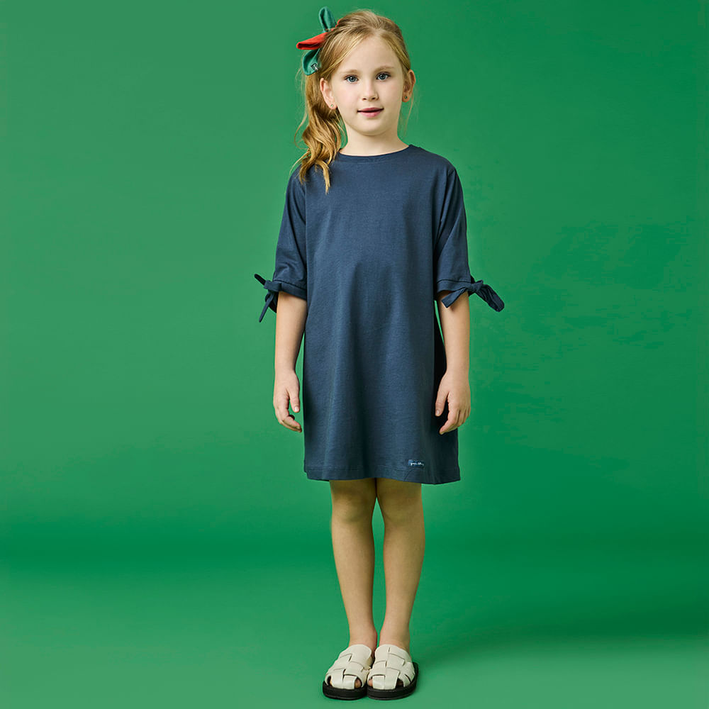 Vestido Infantil Menina Play Azul