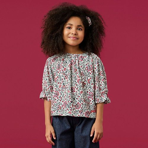 Blusa Infantil Menina Jardim Off-White