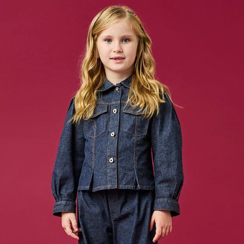 Jaqueta Infantil Menina Jeans Azul